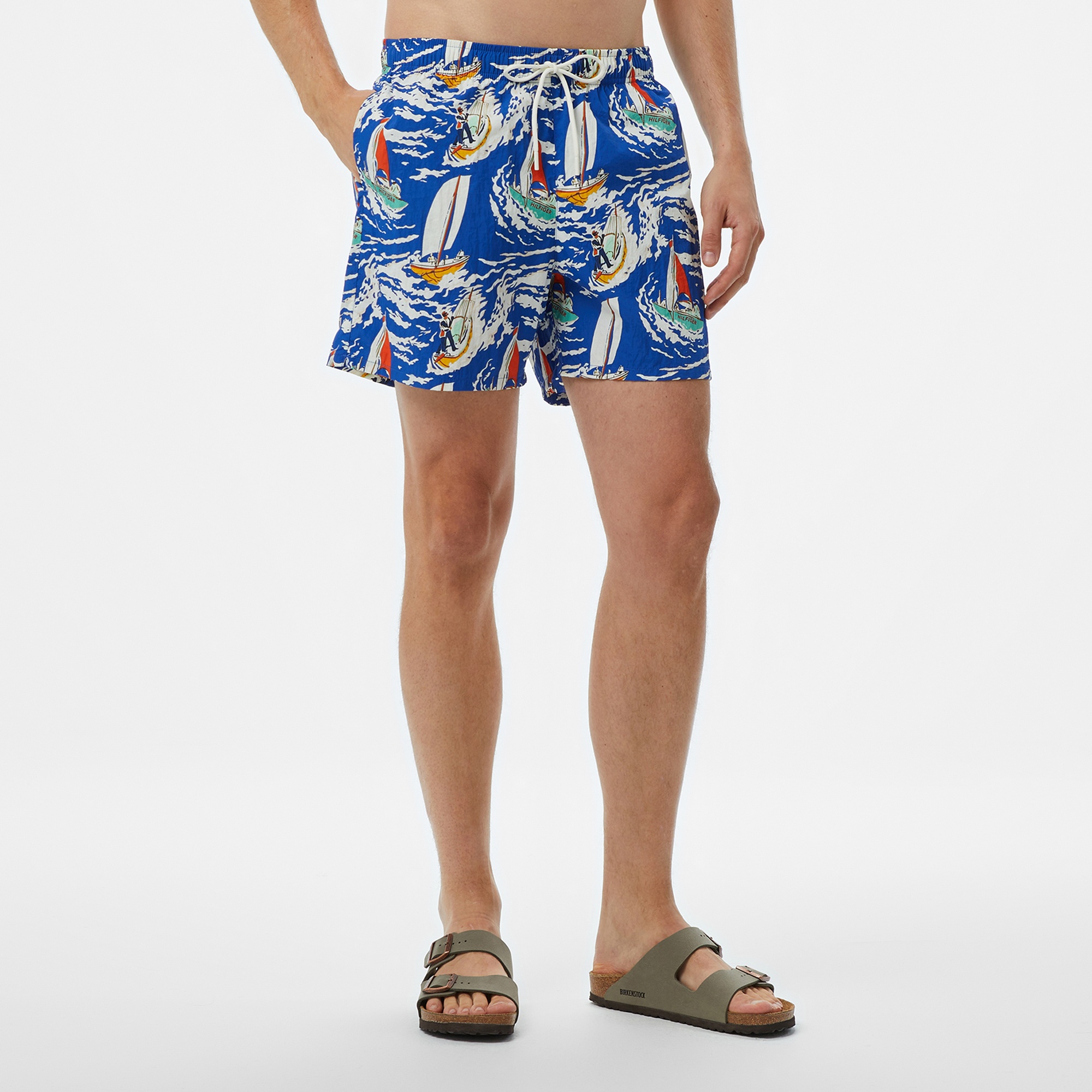 Tommy Hilfiger Regular Fit Cepli Erkek Mavi Mayo