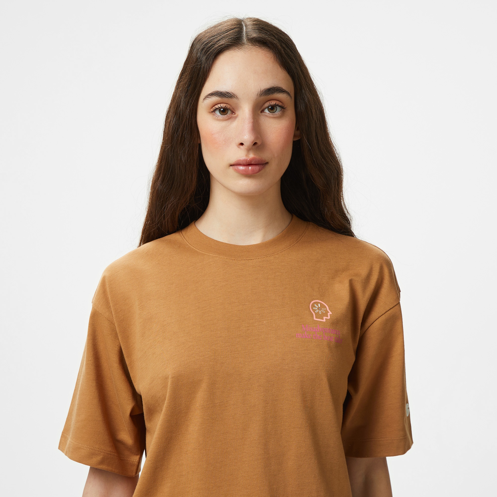 Champion Eco Future Cuffed Kadın Kahverengi T-Shirt