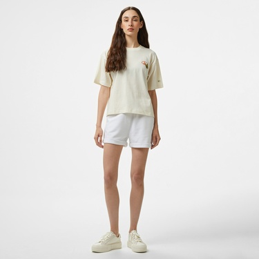  Champion Eco Future Cuffed Kadın Beyaz T-Shirt