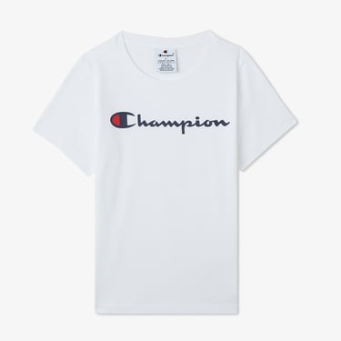  Champion Crewneck SS Çocuk Beyaz T-Shirt