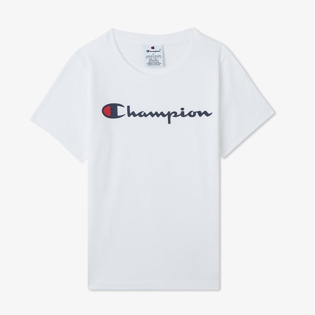  Champion Crewneck SS Çocuk Beyaz T-Shirt