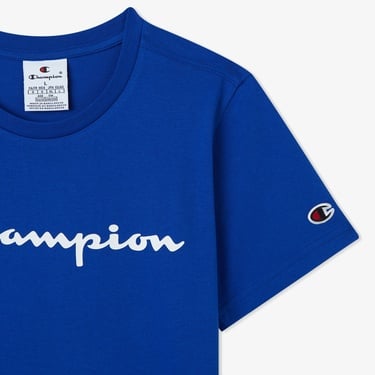  Champion Big Logo Çocuk Mavi T-Shirt