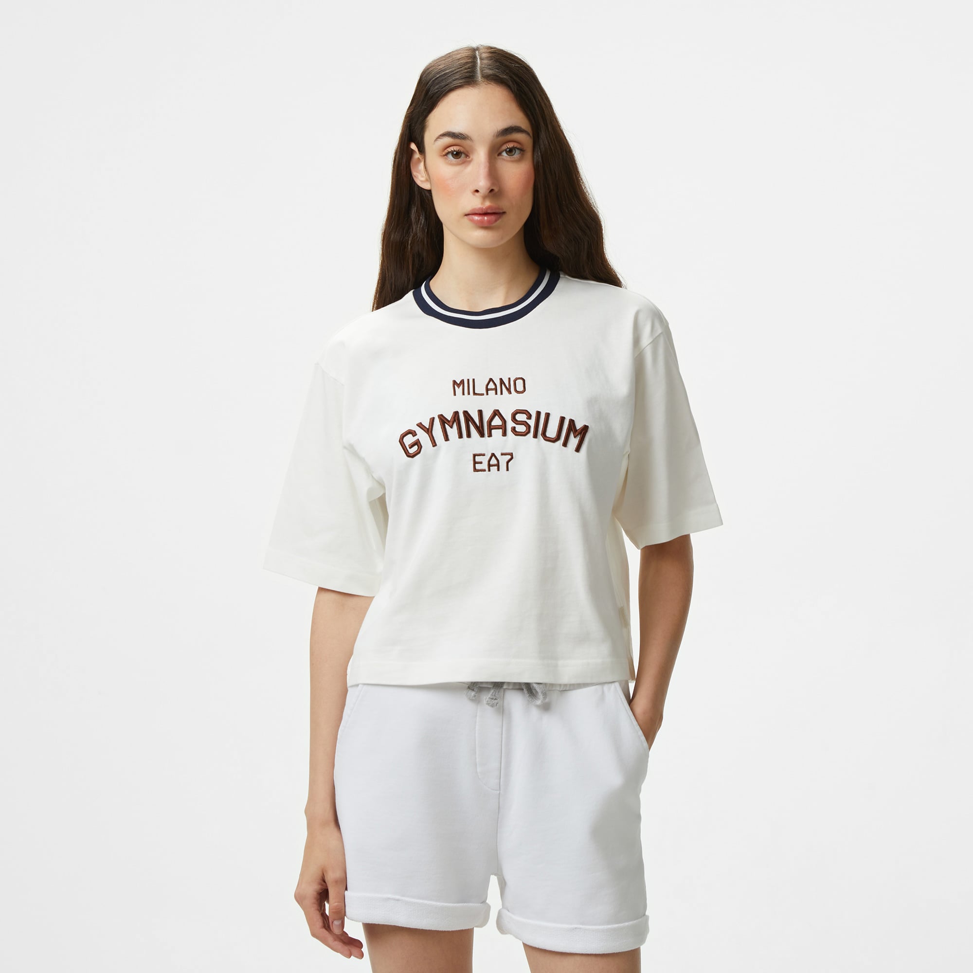  Emporio Armani Gymnasium Kadın Beyaz T-Shirt