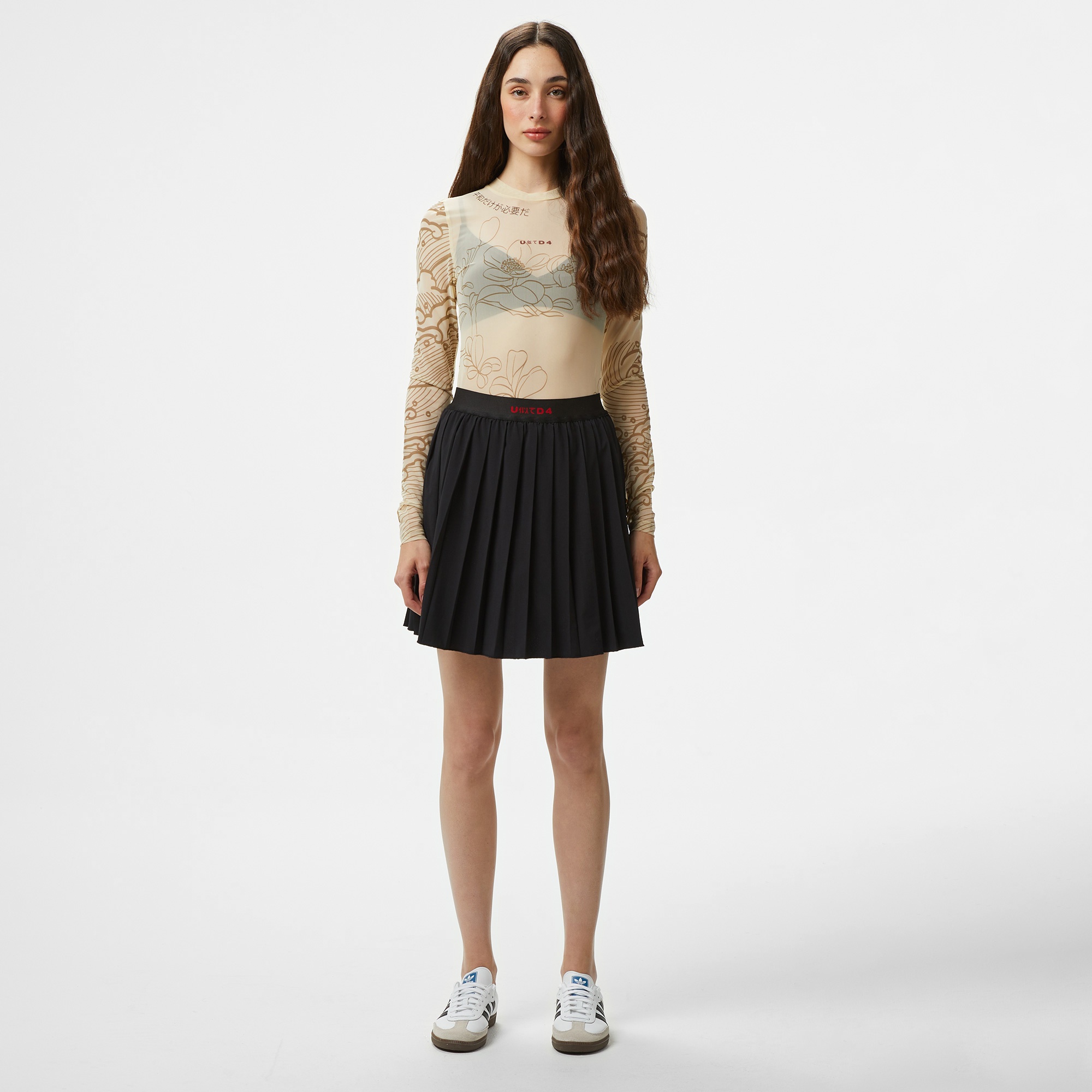 UNITED4 Tulle Dragon Kadın Krem T-Shirt