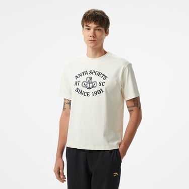  Anta Sports Club Erkek Beyaz T-Shirt