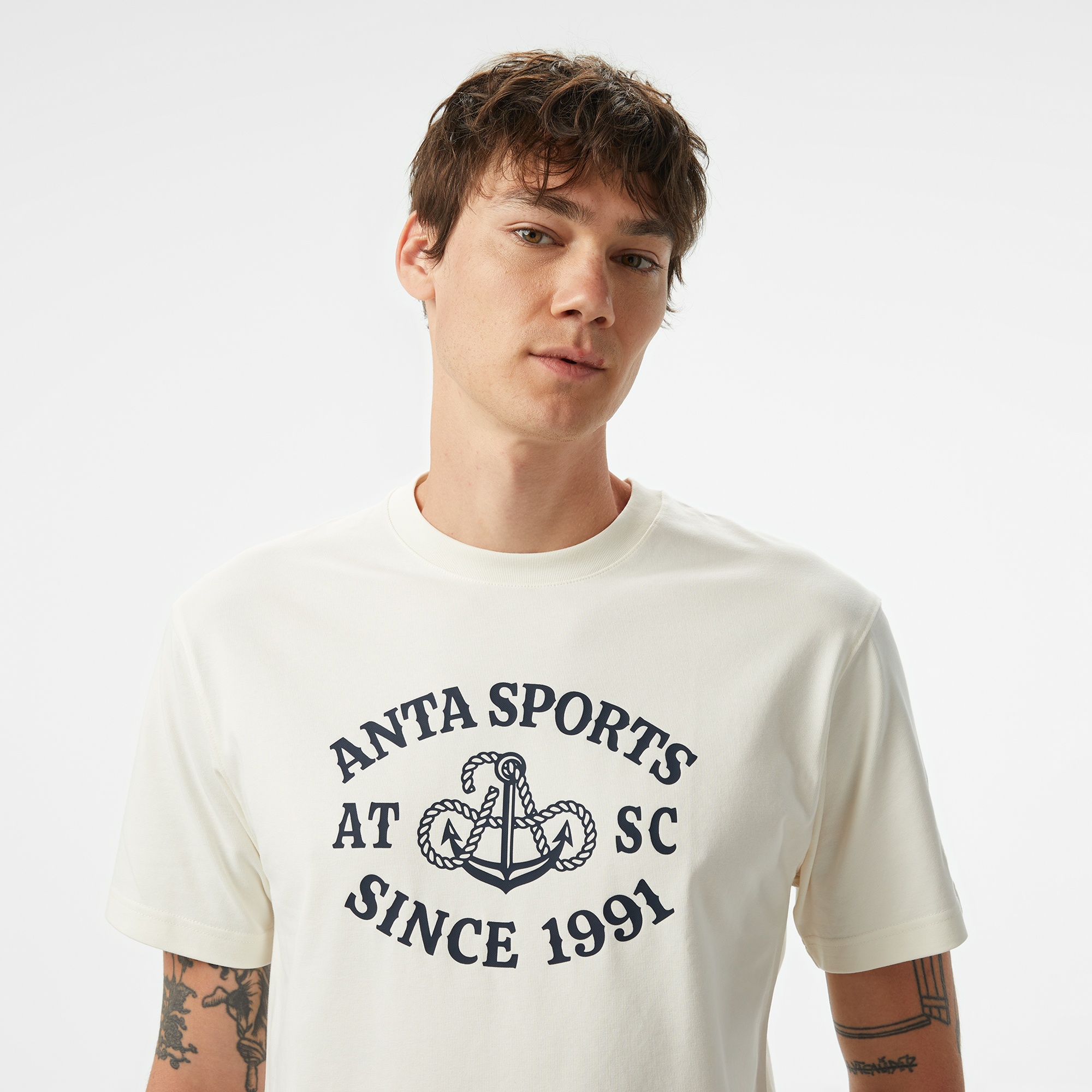 Anta Sports Club Erkek Beyaz T-Shirt