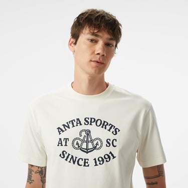  Anta Sports Club Erkek Beyaz T-Shirt