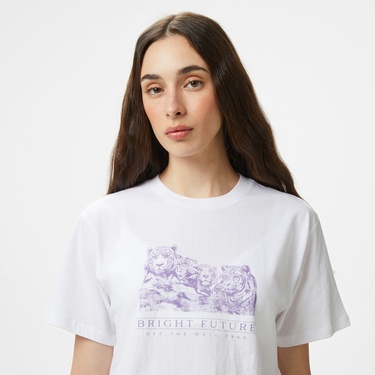  Vans Bright Future Relaxed Crop Ss Çocuk Beyaz T-Shirt