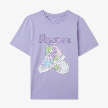  Skechers Graphic Çocuk Mor T-Shirt
