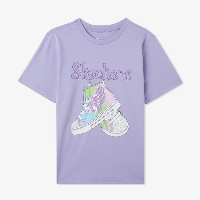  Skechers Graphic Çocuk Mor T-Shirt