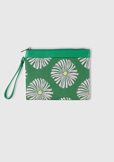  Kadın Yeşil Desenli Cüzdan