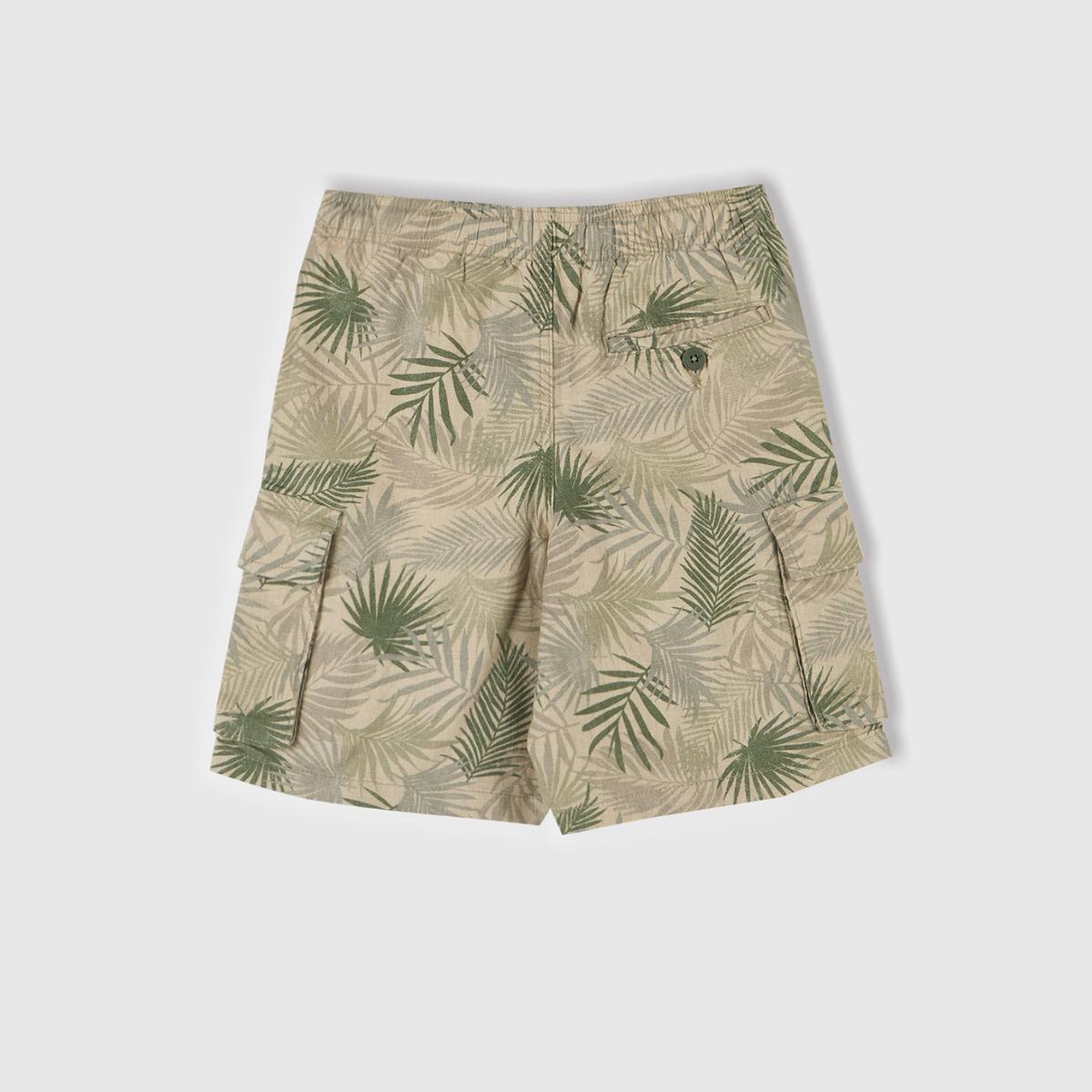 Erkek Çocuk Desenli Tamamı Desenli Büzgü İpli Kapak Cep Detaylı Bermuda Şort