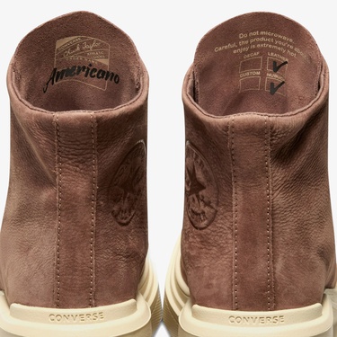  Converse Chuck 70 De Luxe Wedge Kadın Kahverengi Deri Platform Sneaker