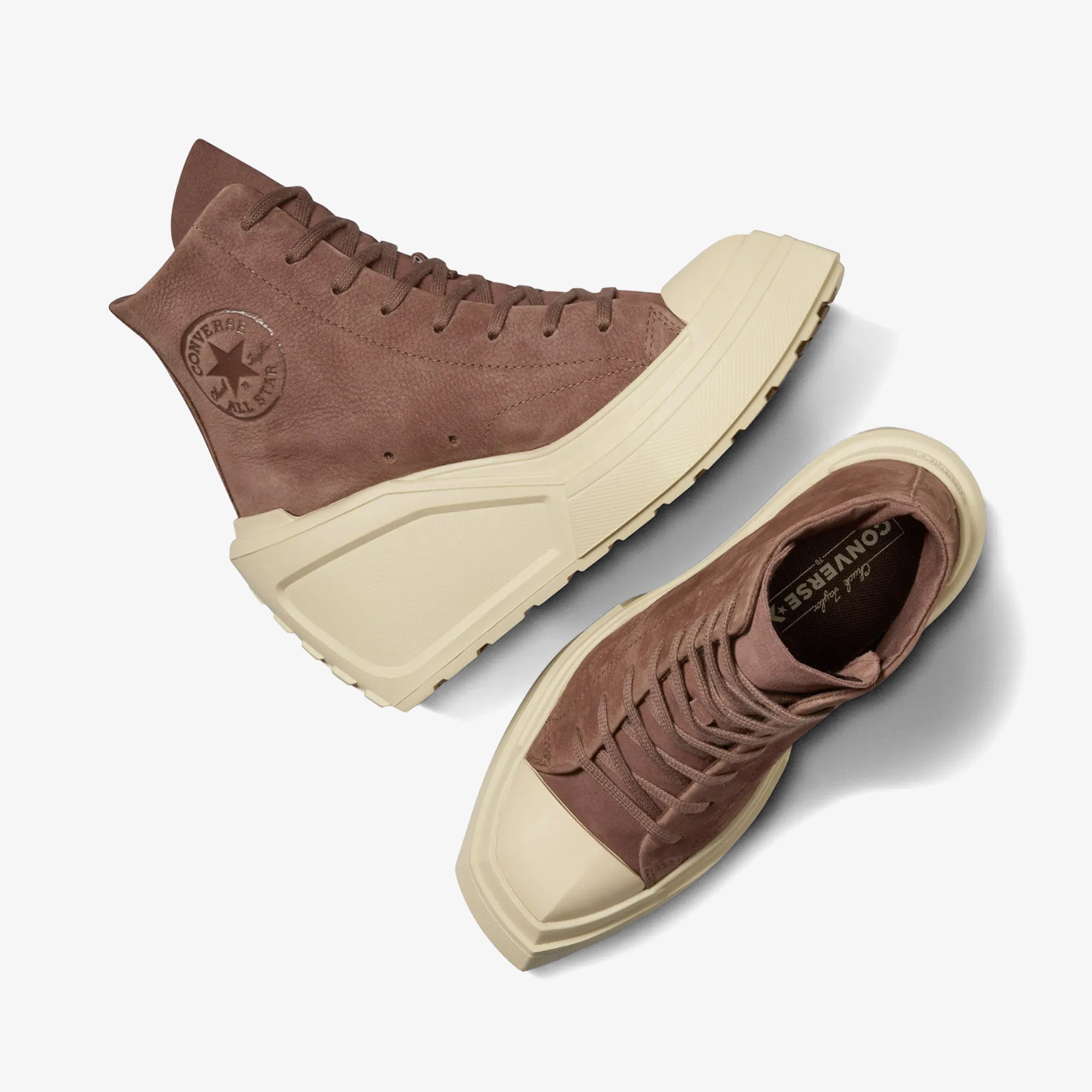 Converse Chuck 70 De Luxe Wedge Kadın Kahverengi Deri Platform Sneaker