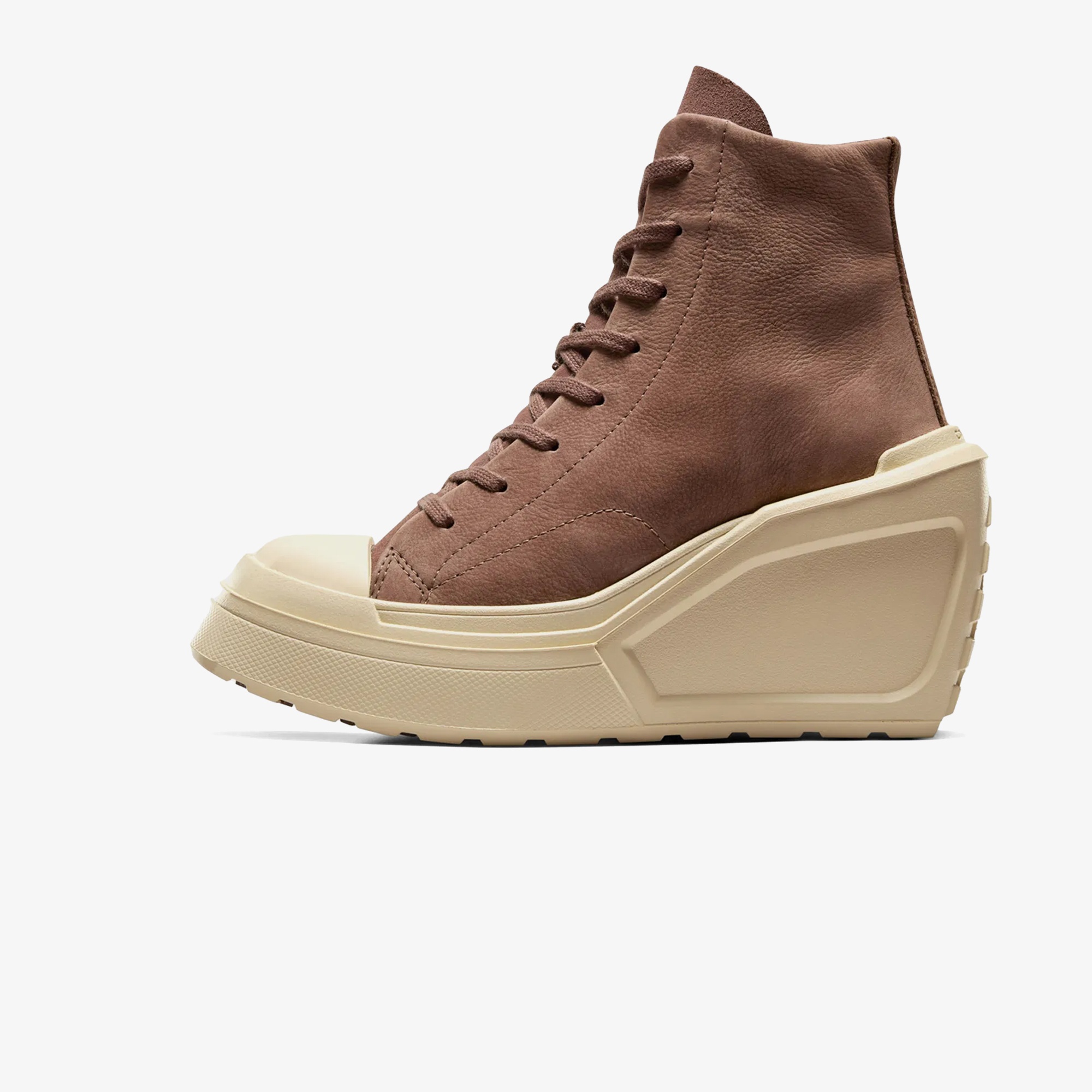 Converse Chuck 70 De Luxe Wedge Kadın Kahverengi Deri Platform Sneaker