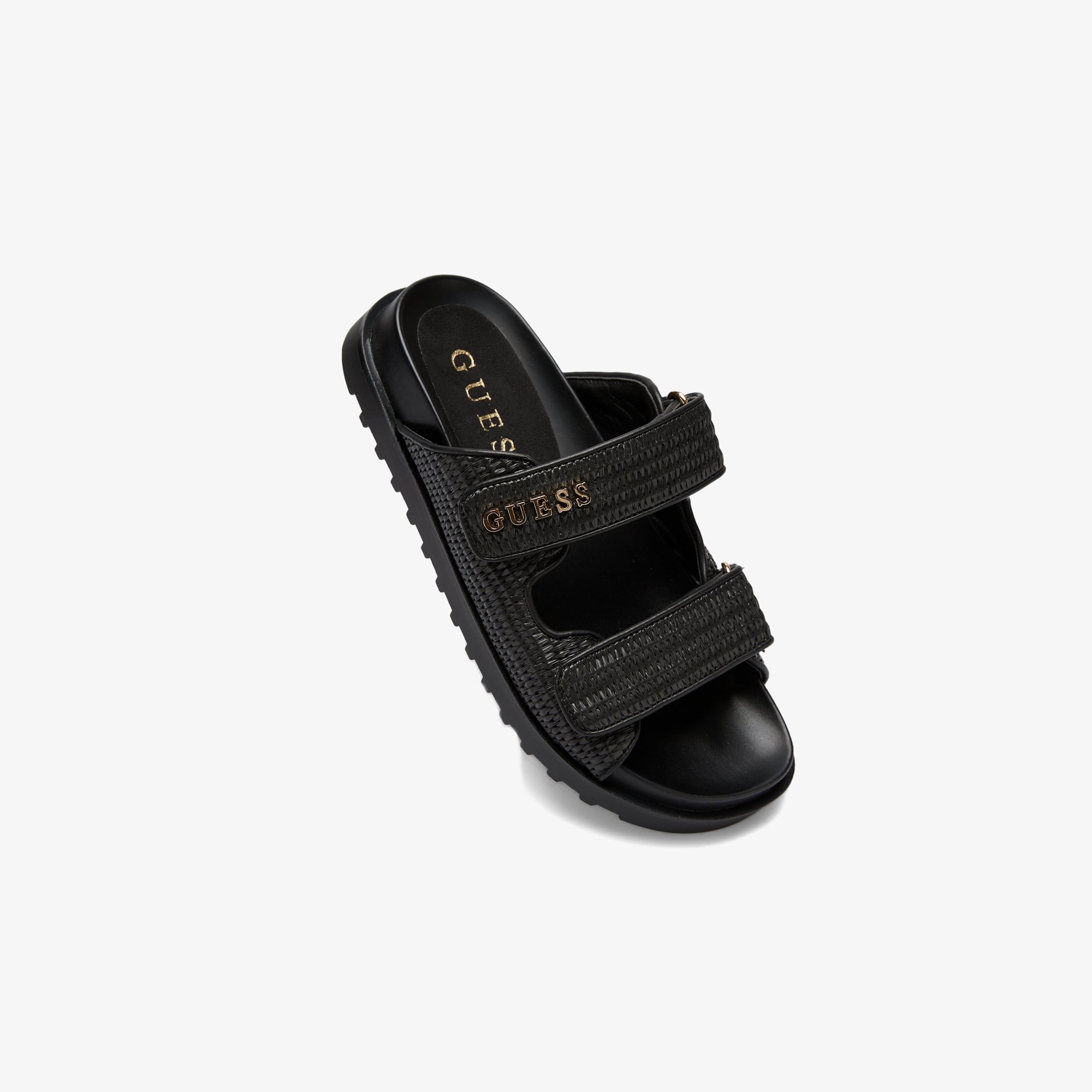 Guess Fadelizeide Printed Fabric Kadın Siyah Terlik