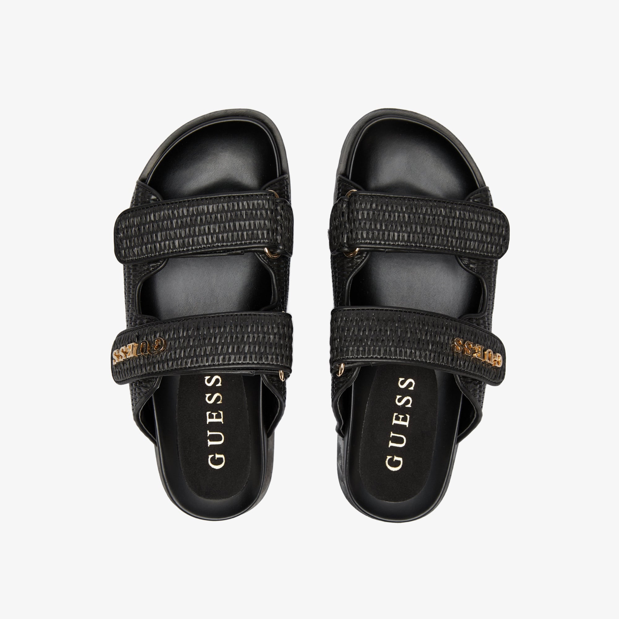 Guess Fadelizeide Printed Fabric Kadın Siyah Terlik