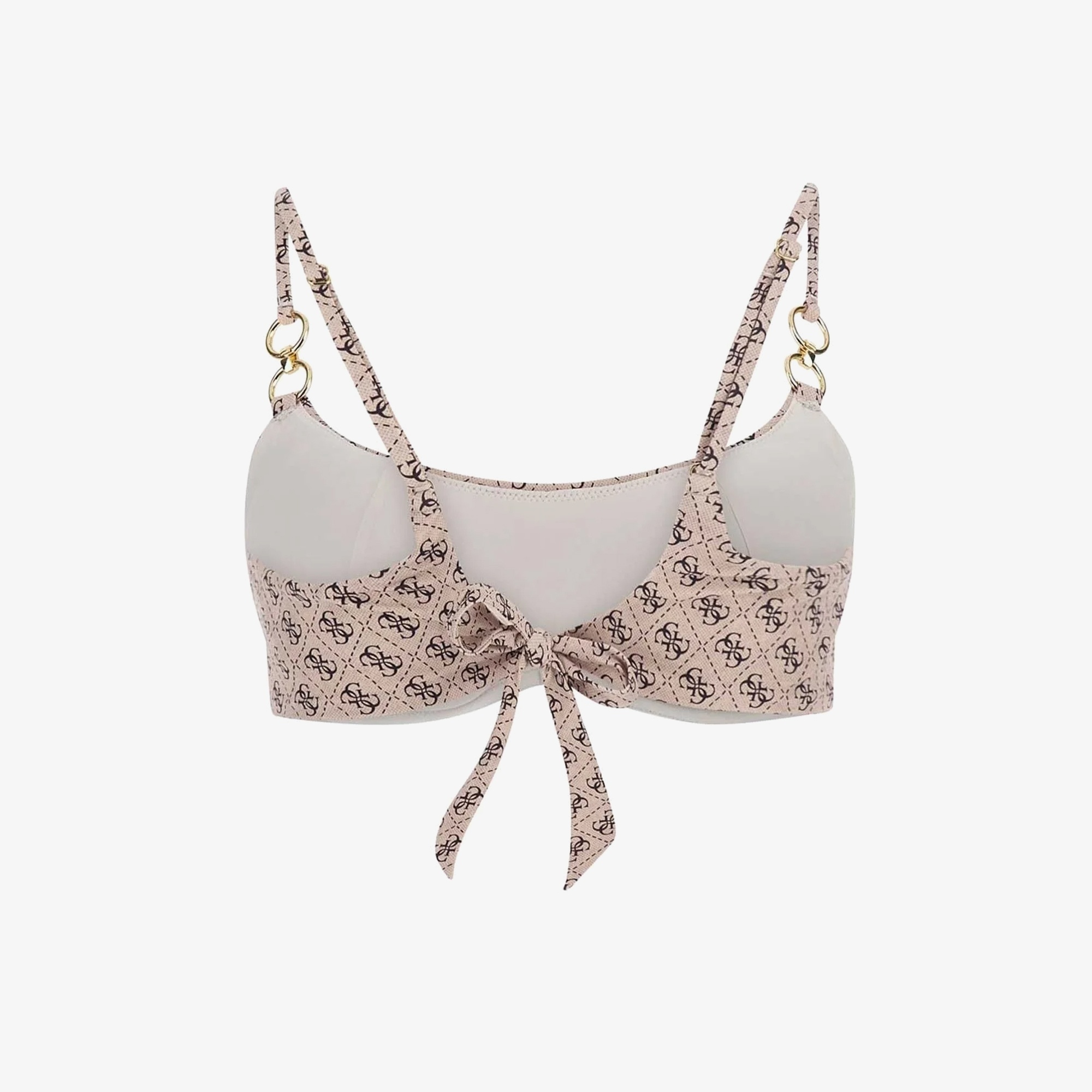 Guess Wired Printed Kadın Bej Bikini Üstü