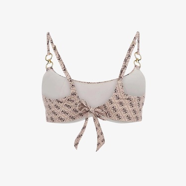  Guess Wired Printed Kadın Bej Bikini Üstü