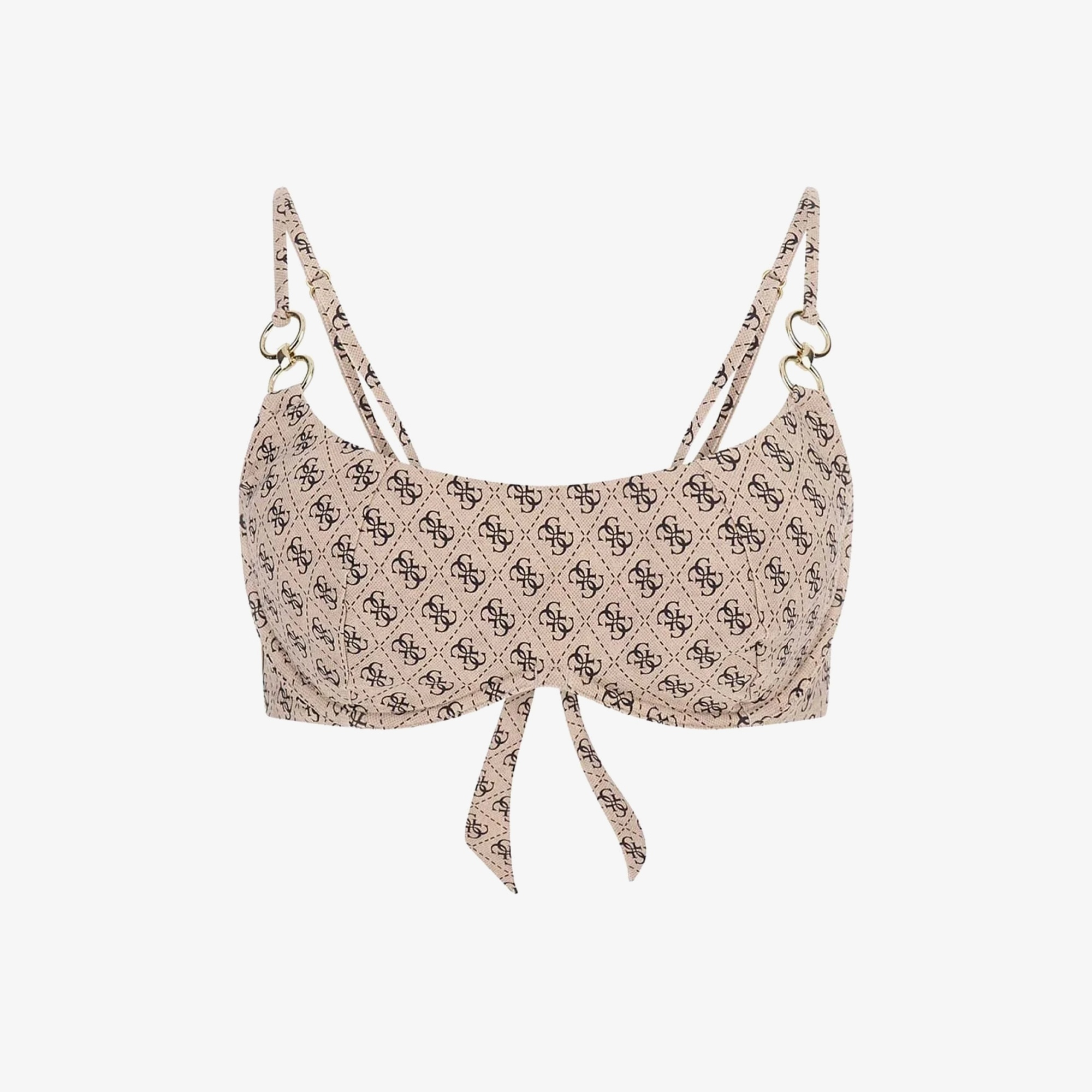 Guess Wired Printed Kadın Bej Bikini Üstü