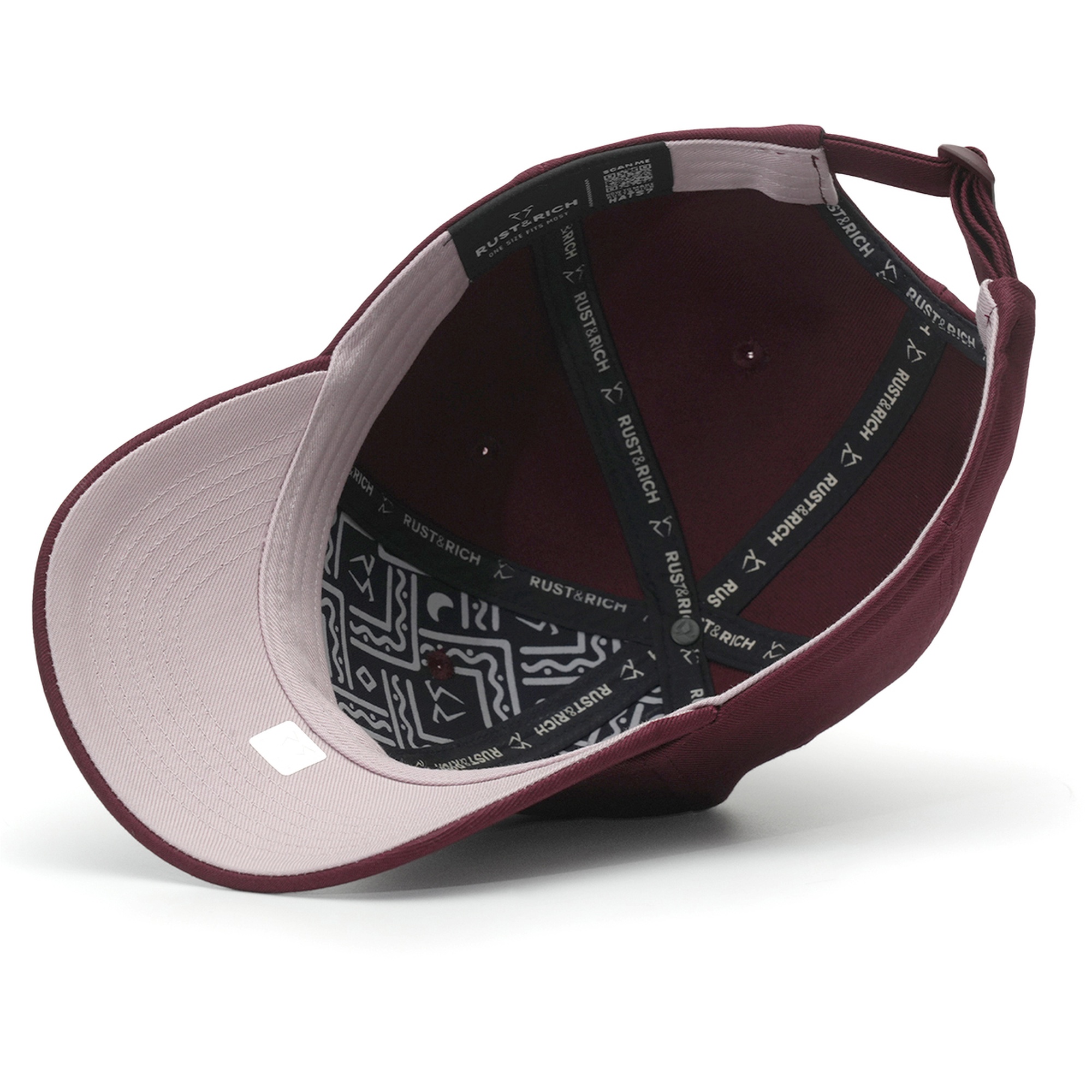 RustandRich Kadın Erkek Bordo Baseball Şapka-Timeless Collection-Basic