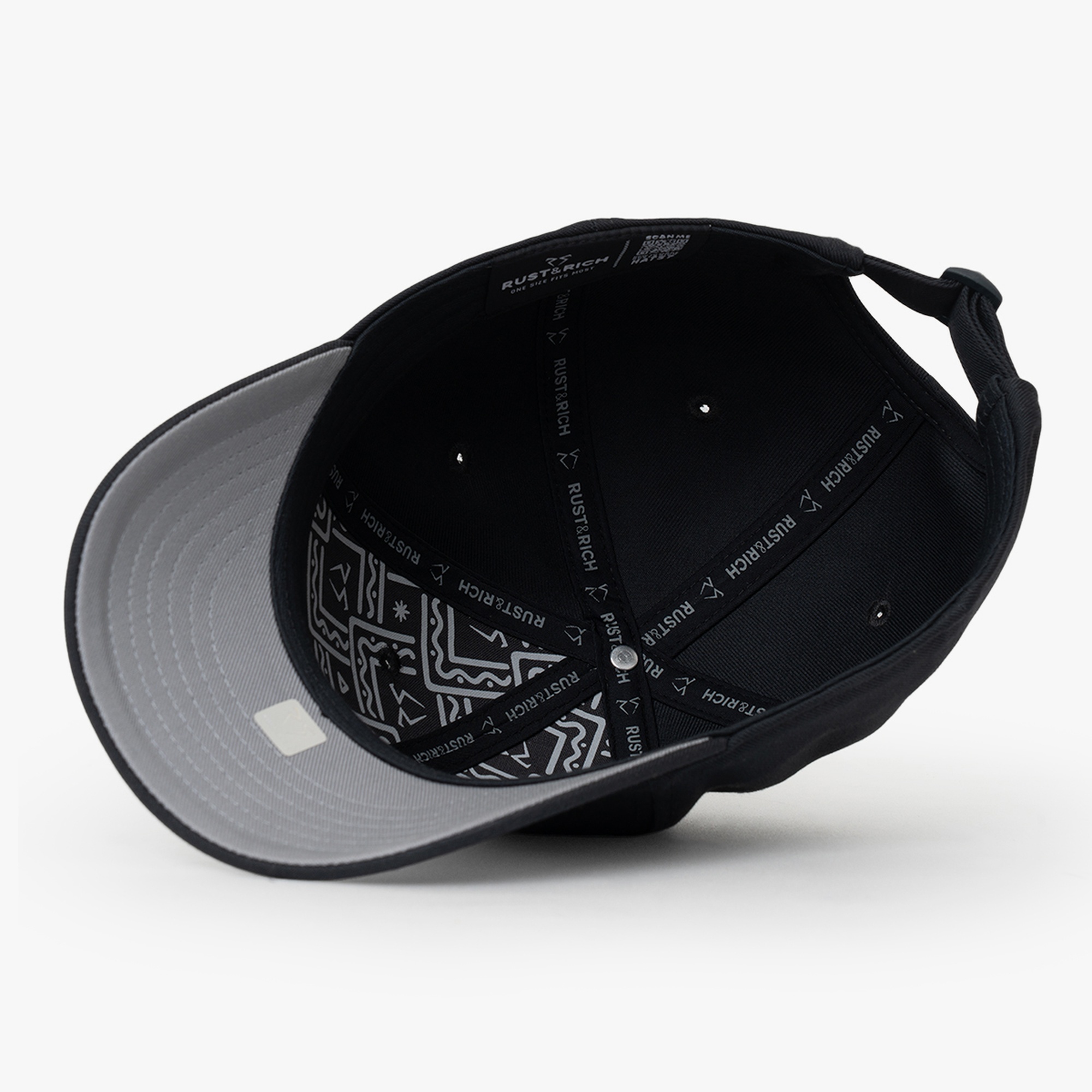 RustandRich Kadın Erkek Antrasit Baseball Şapka-Timeless Collection-Basic