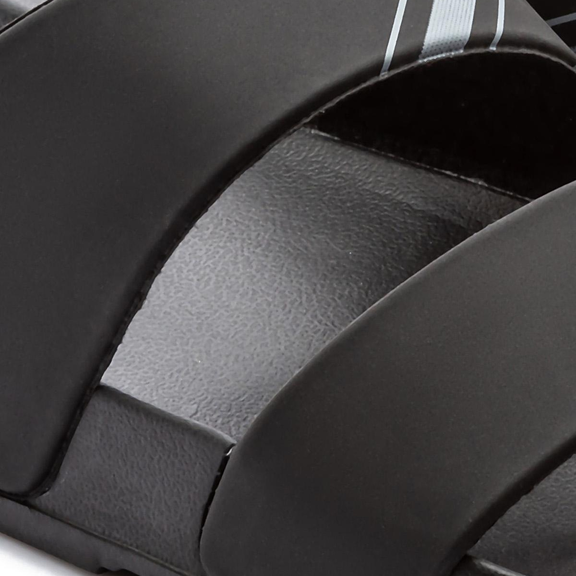 Kevin Gri Çizgili Erkek Terlik Siyah 40/45