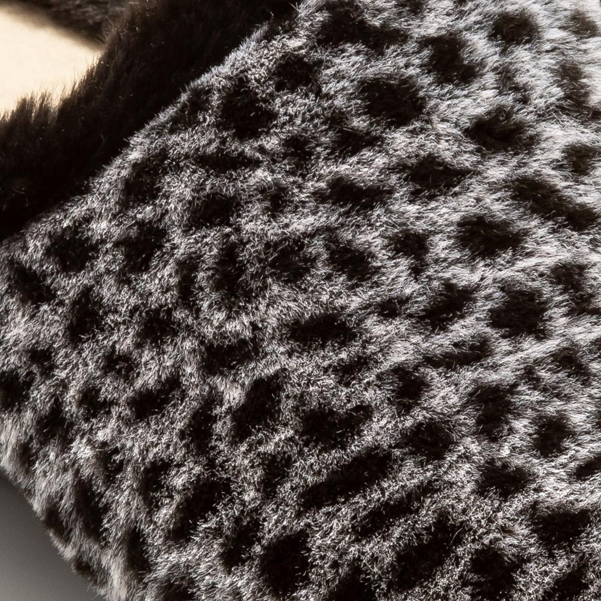 Leopar Kadın Ev Terliği Siyah 36/41