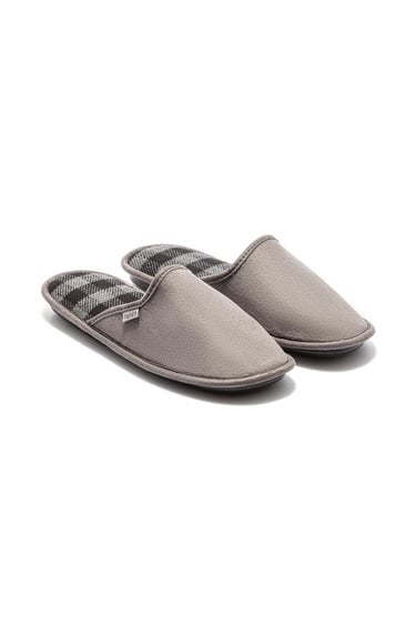  Ekose Erkek Ev Terliği Gri-3 41/46