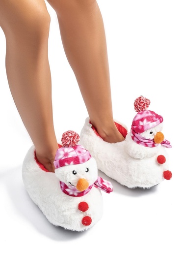  Kardan Kadın,Garson Boy Hayvanlı Panduf Beyaz 36/41