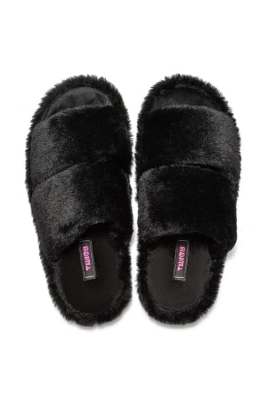  Mona Peluş Kadın Ev Terliği Siyah 36/41