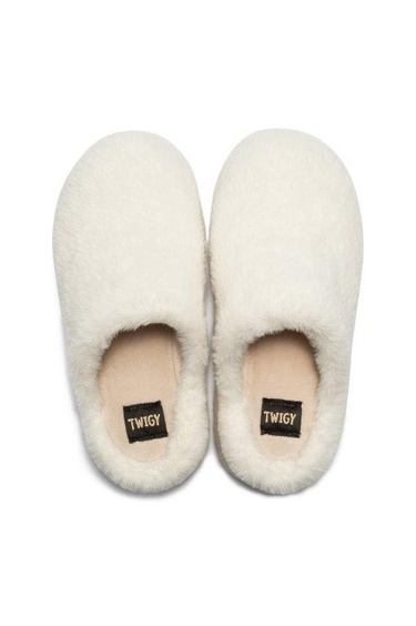  Lilo Peluş Kadın Topuklu Ev Terliği Beyaz 36/40