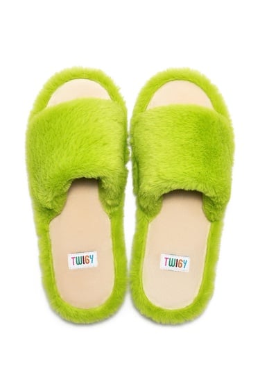  Lisa Peluş Kadın Ev Terliği Yeşil 36/41