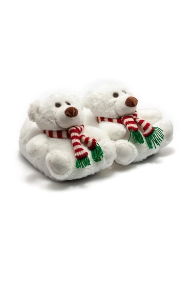  Kutup Kadın Hayvanlı Panduf Beyaz 36/41