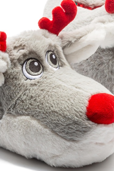  Betty Kadın Hayvanlı Panduf Gri 36/41