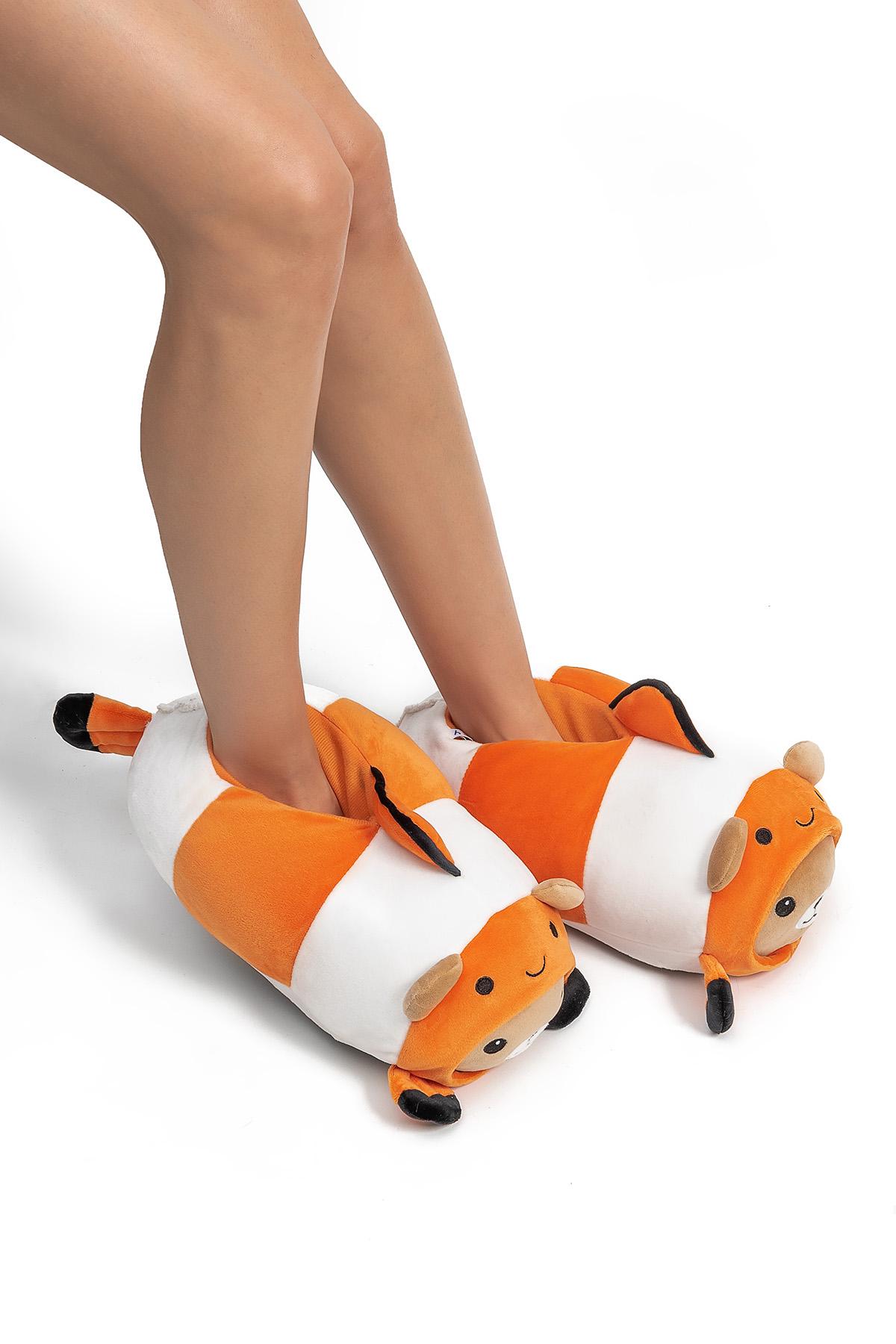  Torik Kadın,Garson Boy Hayvanlı Panduf Turuncu 36/41