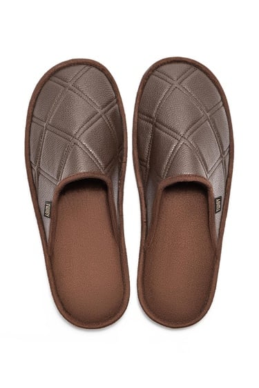  Zico Erkek Ev Terliği Kahverengi 41/46