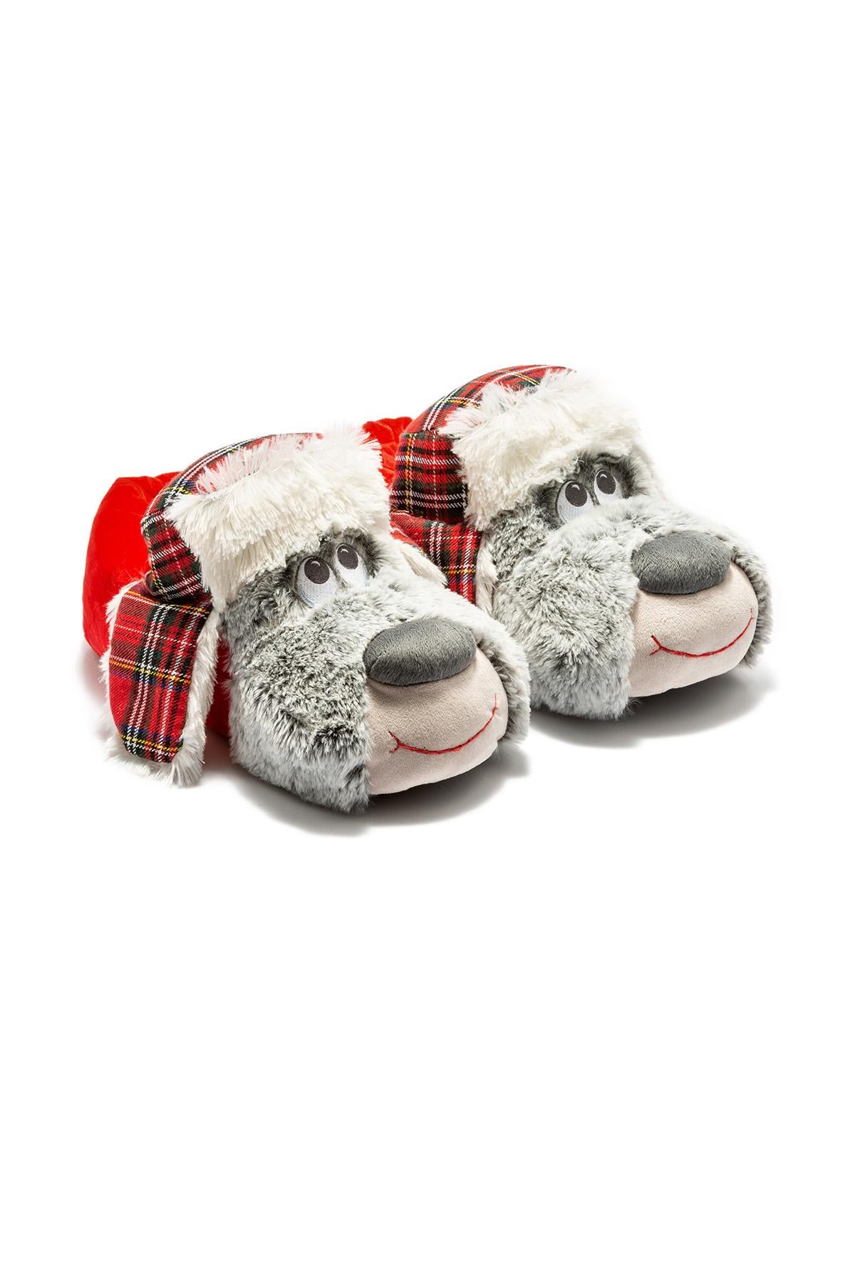  Goldi Erkek Hayvanlı Panduf Gri 41/46