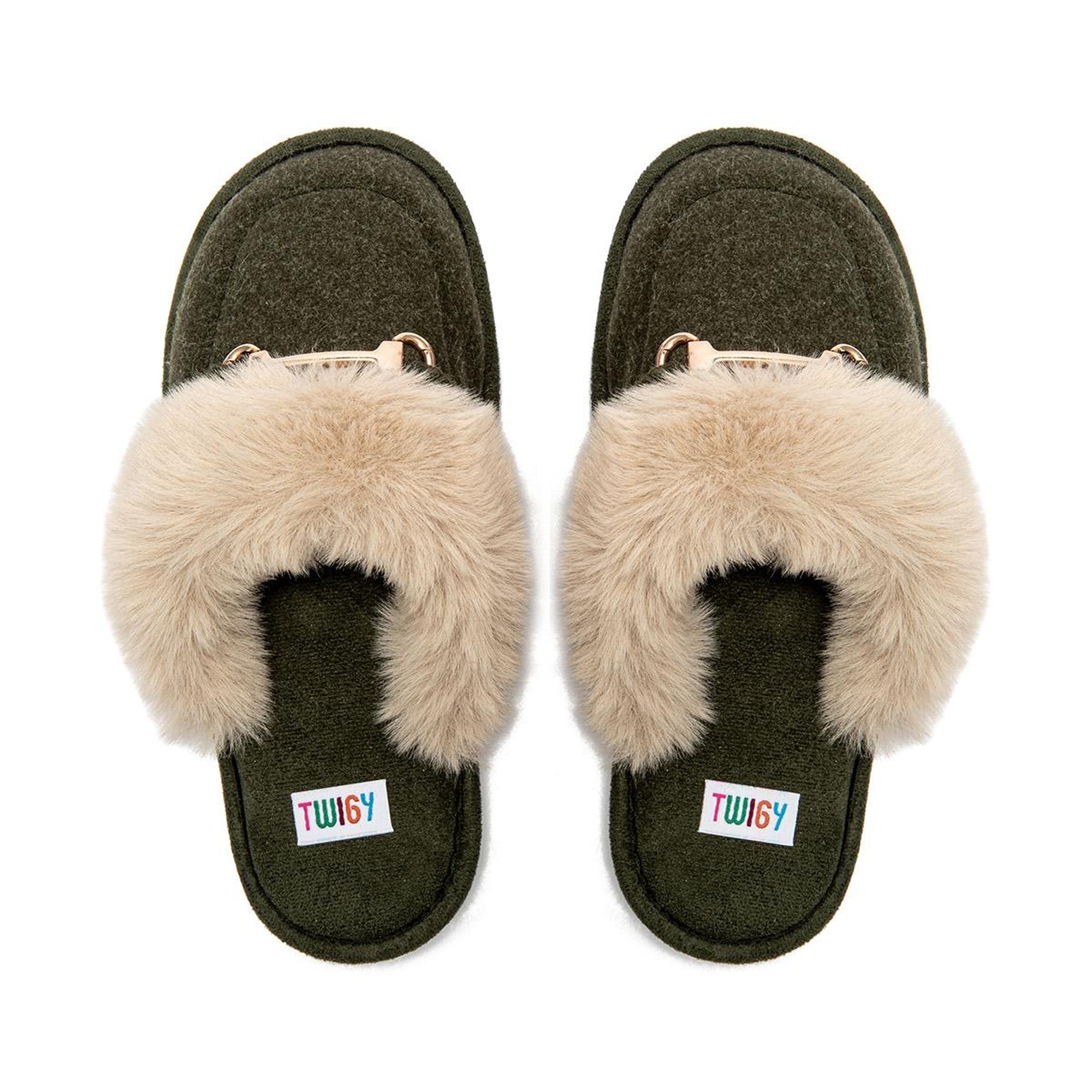 Ania Kadın Tokalı Ev Terliği Yeşil 36/41