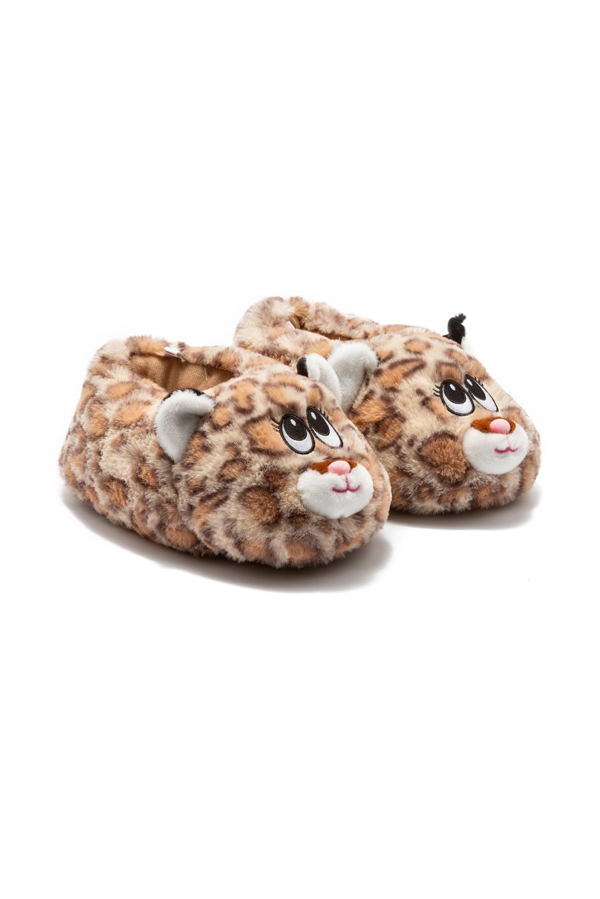  Tigy Çocuk Hayvanlı Panduf Kahverengi 30/35