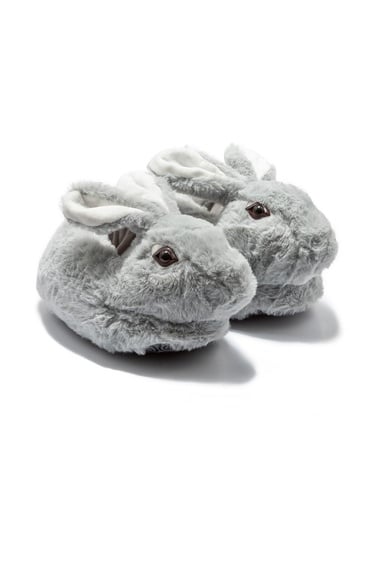  Zulu Çocuk Hayvanlı Panduf Gri 30/35