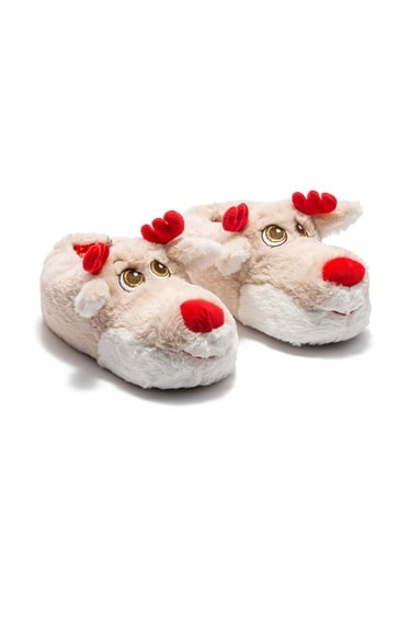  Betty Kadın Hayvanlı Panduf Bej 36/41