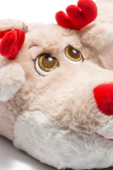  Betty Kadın Hayvanlı Panduf Bej 36/41