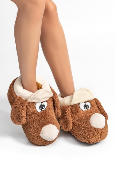  Didi Kadın,Garson Boy Hayvanlı Panduf Kahverengi 36/41