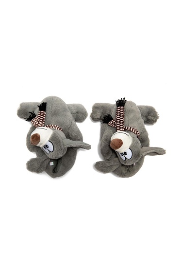  Yeye Kadın Hayvanlı Panduf Gri 36/41