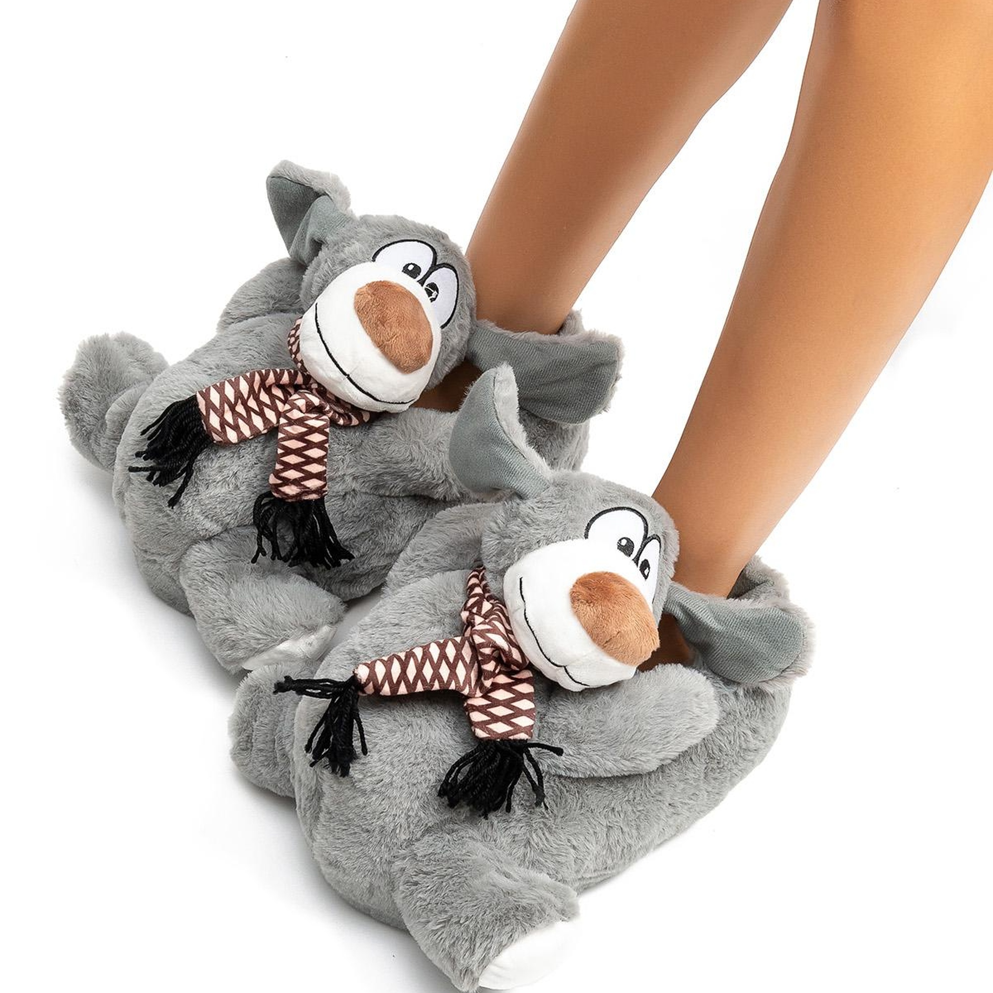 Yeye Kadın Hayvanlı Panduf Gri 36/41