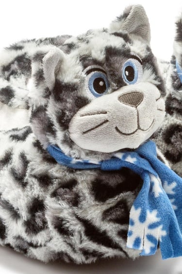  Miyav Kadın Hayvanlı Panduf Gri 36/41