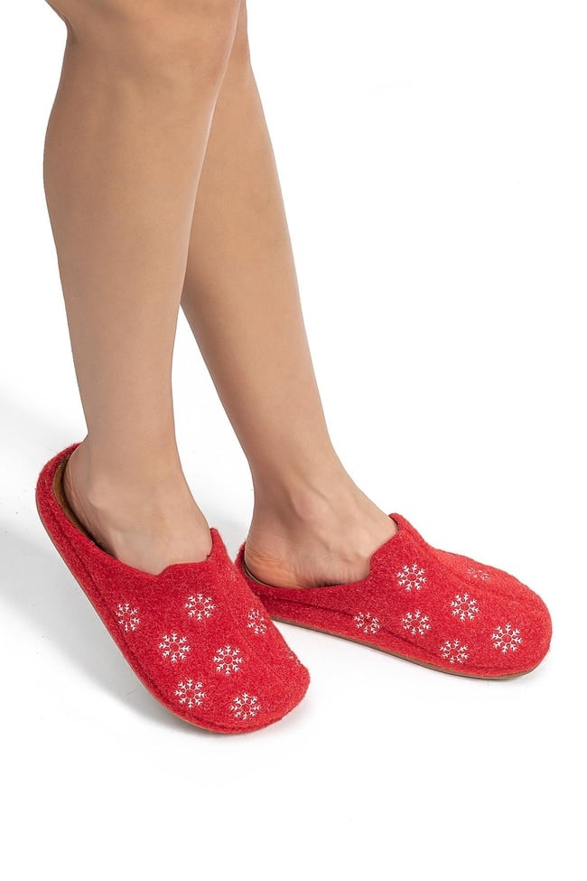  Kar Kadın Ev Terliği Kırmızı 36/40