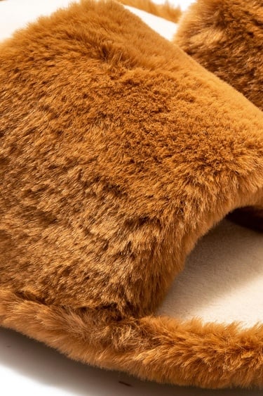  Lisa Peluş Kadın Ev Terliği Kahverengi 36/41