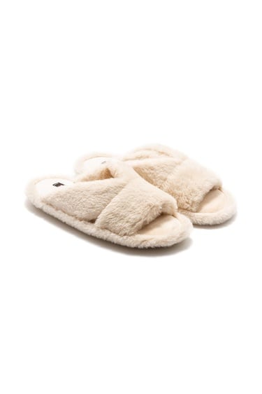  Moli Peluş Kadın Ev Terliği Bej 36/41